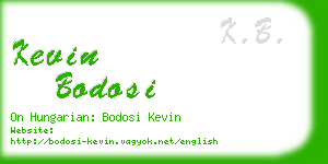 kevin bodosi business card